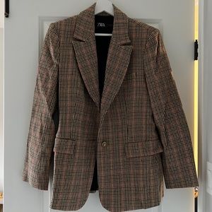 Zara tweed blazer. Size L.
